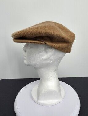 Country Gentleman Men’s Wool Flat Cap Small Brown Camel Driving Ivy Newsboy Hat